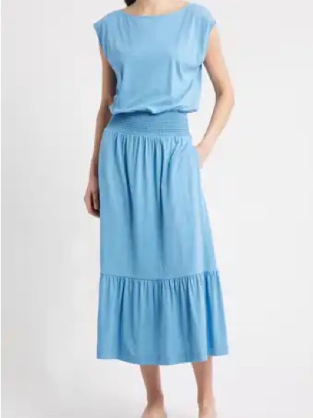 NATION- NWT Evonne  Maxi dress seascape blue